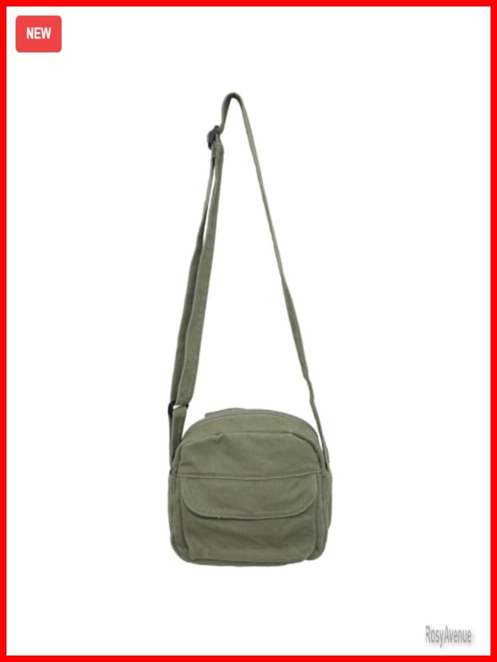 Canvas Small Crossbody Bag Mini Shoulder Purse with Zipper Adjustable Strap